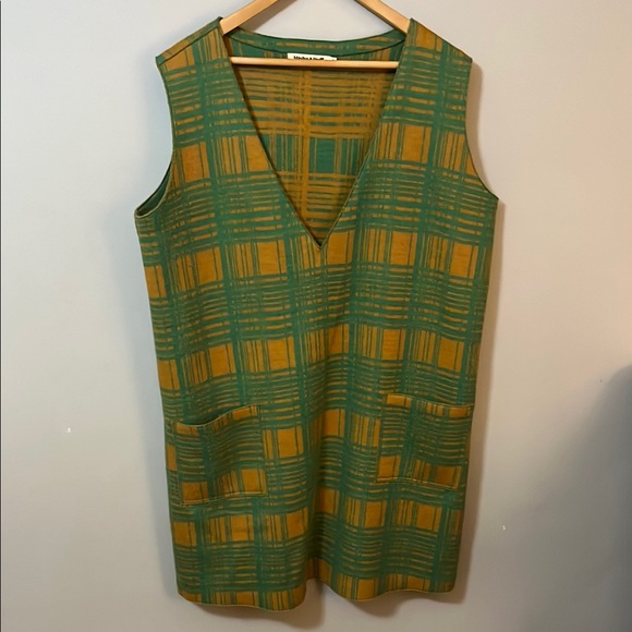 Misha And Puff Dresses & Skirts - Alpaca/Merino Lina Dress in Bottle Green Plaid by Misha and Puff